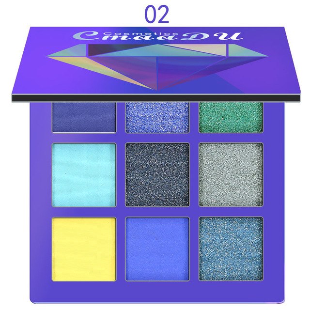 CmaaDU Brand Diamond Bright Eye Shadow Palette Matte Shimmer Glitter