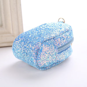 Pineapple Glitter Sequins Mini Purse Keychain