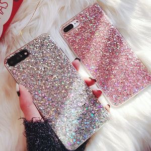 Silicone Bling Powder Soft Case For various iphone