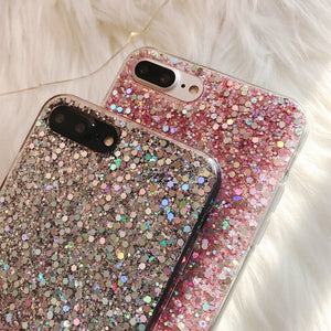 Silicone Bling Powder Soft Case For various iphone