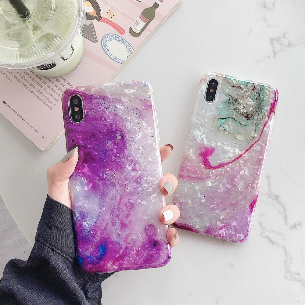 Glitter Marble Case