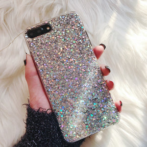 Silicone Bling Powder Soft Case For various iphone