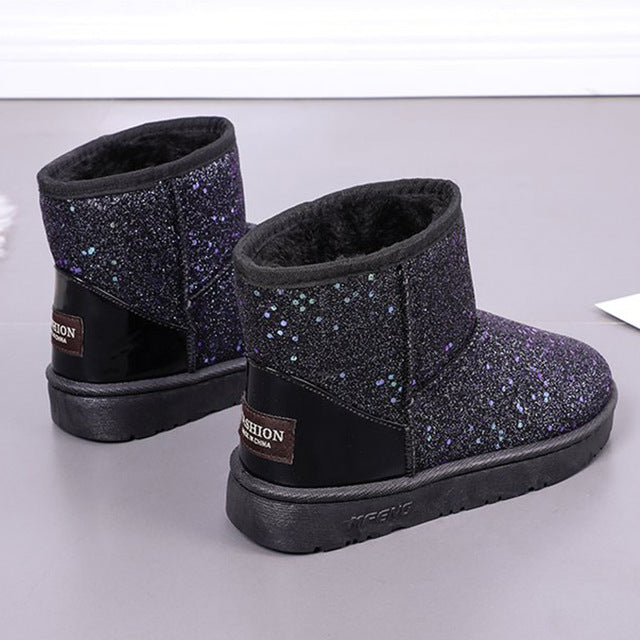 Women Glitter Snow Boots