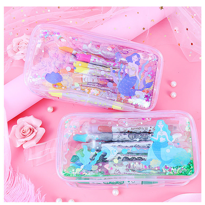 Kawaii Quicksand Mermaid Pencil Case