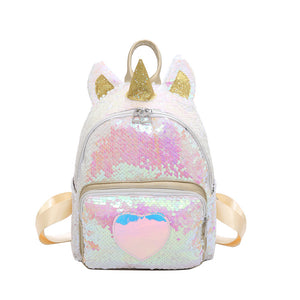 Glitter Sequins Small Unicorn Backpack